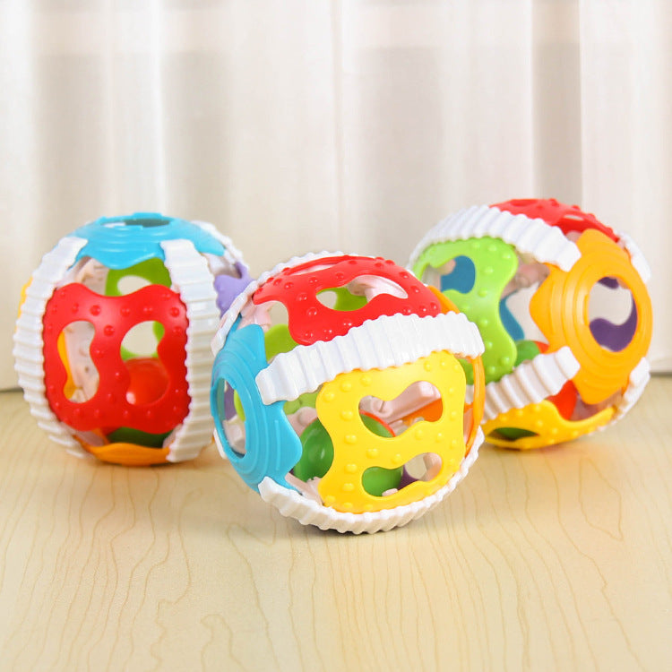 Newborn Baby Toys Early Childhood Education Ringing Soft Rubber Hand Ball