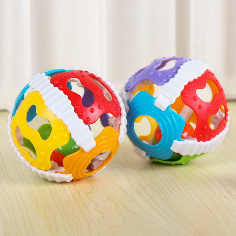 Newborn Baby Toys Early Childhood Education Ringing Soft Rubber Hand Ball